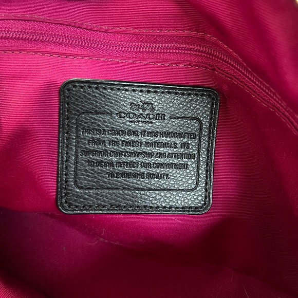 Authentic Coach Purse.  Pink/Purple cheetah print. Discontinued design. - Picture 5 of 5